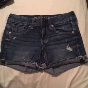 American Eagle distressed jean shorts